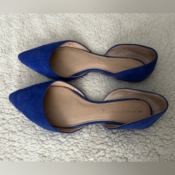 Royal Blue Suede Flats - worn but still plenty of wear to go! - Picture 2 of 5